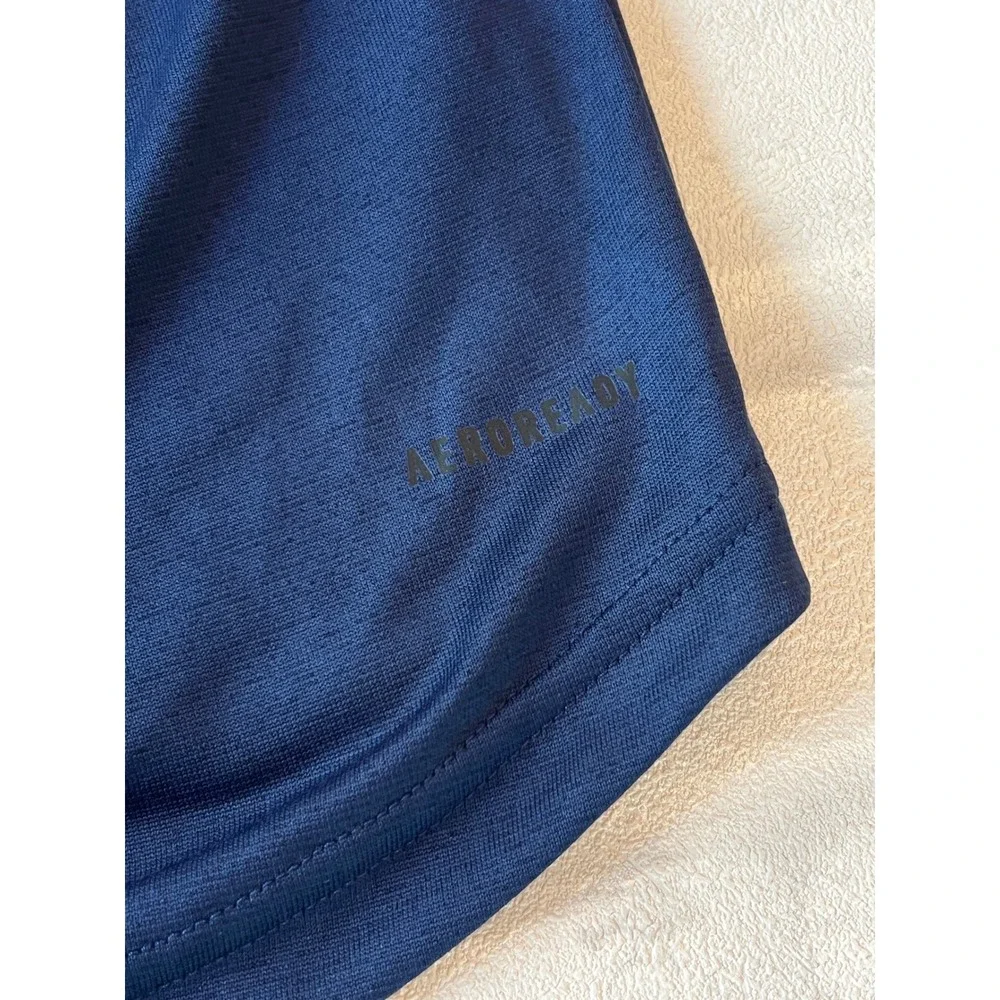 NWT adidas Mens Sideline Short Sleeve 1/4 Zip Shirt Navy Large active athletiC